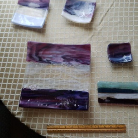 Handmade art glass 6 pc set - all unique - Picture 8 of 8